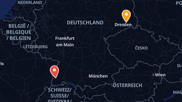 Map of company locations