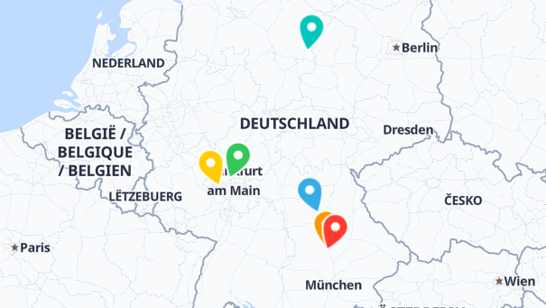 Map of company locations