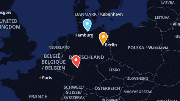 Map of company locations