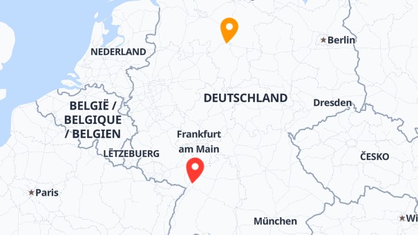 Map of company locations