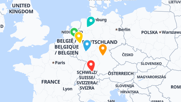 Map of company locations