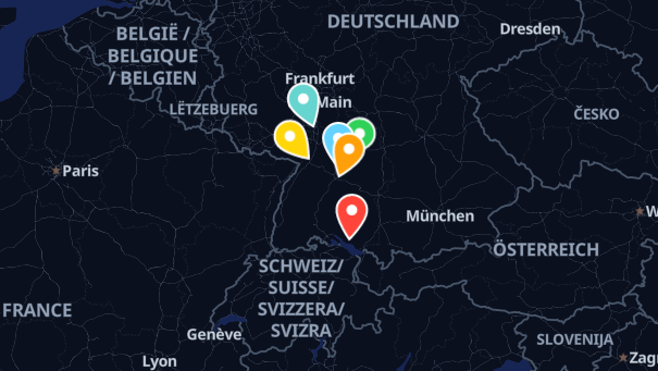 Map of company locations