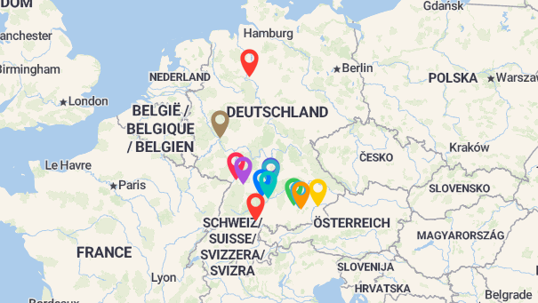 Map of company locations