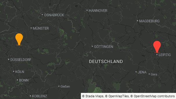 Map of company locations