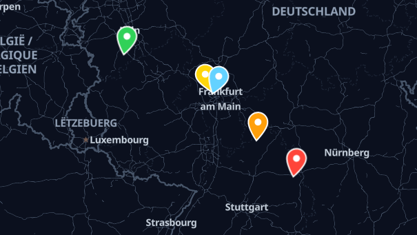 Map of company locations