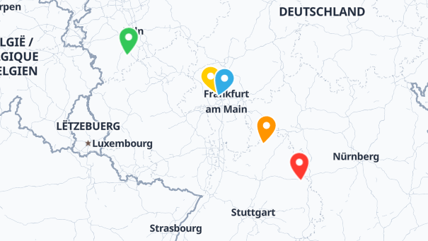 Map of company locations