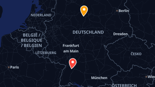 Map of company locations
