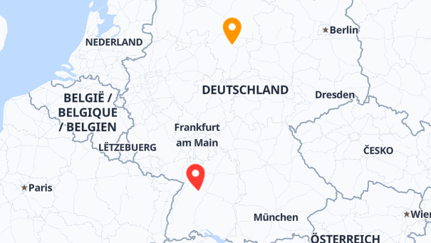 Map of company locations