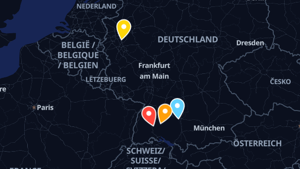 Map of company locations