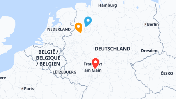 Map of company locations