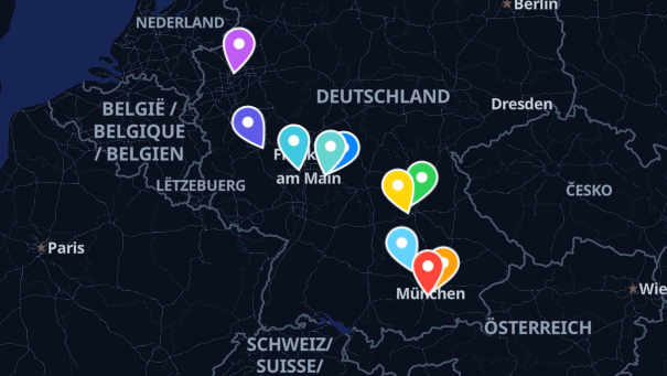 Map of company locations