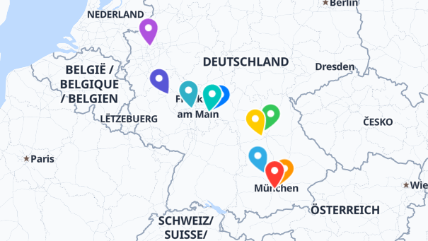 Map of company locations