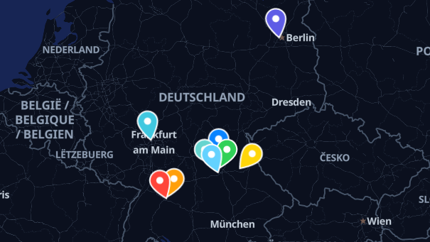 Map of company locations