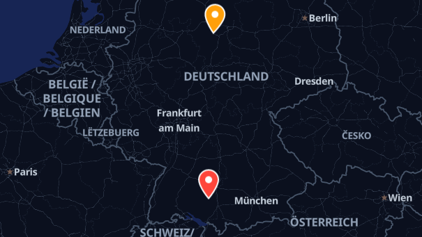 Map of company locations