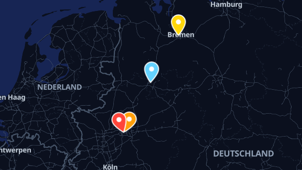 Map of company locations