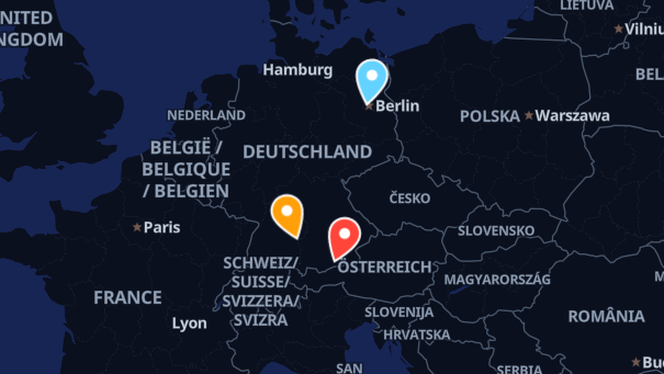 Map of company locations