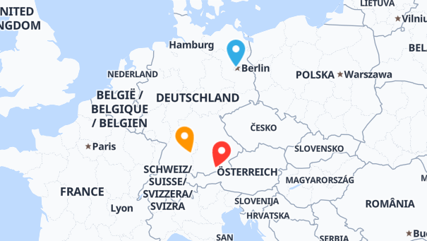 Map of company locations