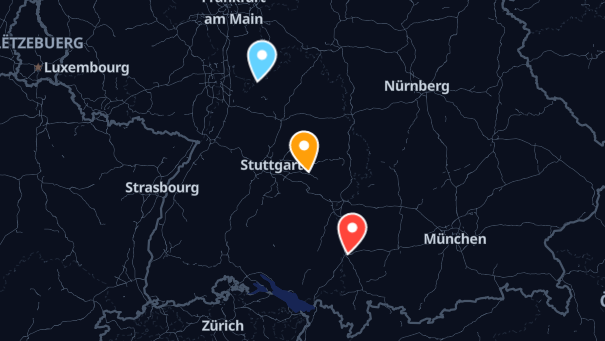 Map of company locations