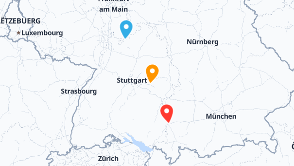 Map of company locations