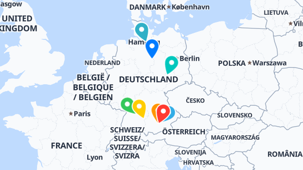 Map of company locations
