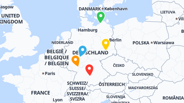 Map of company locations