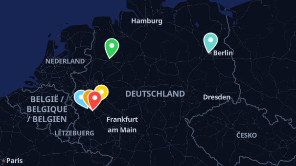 Map of company locations