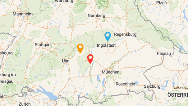 Map of company locations