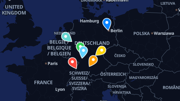 Map of company locations