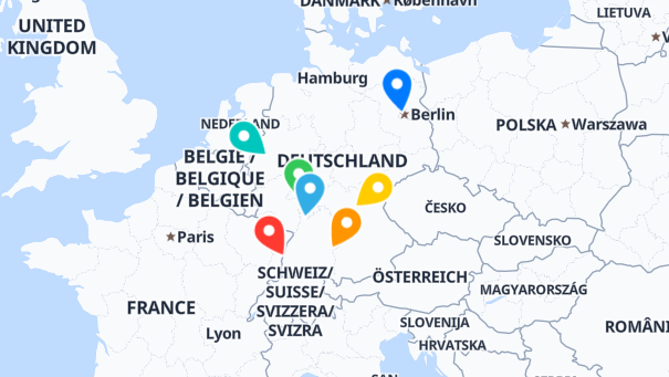 Map of company locations