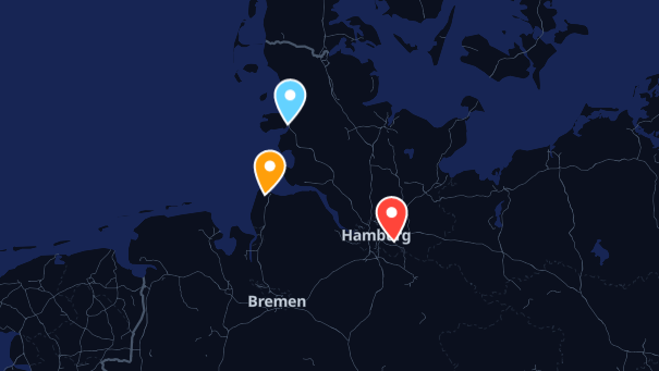 Map of company locations
