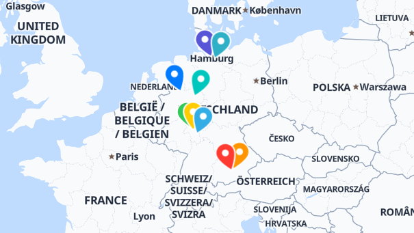 Map of company locations