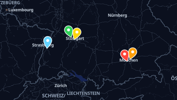 Map of company locations
