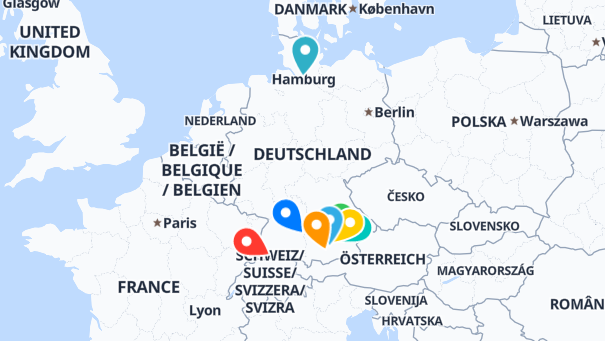 Map of company locations