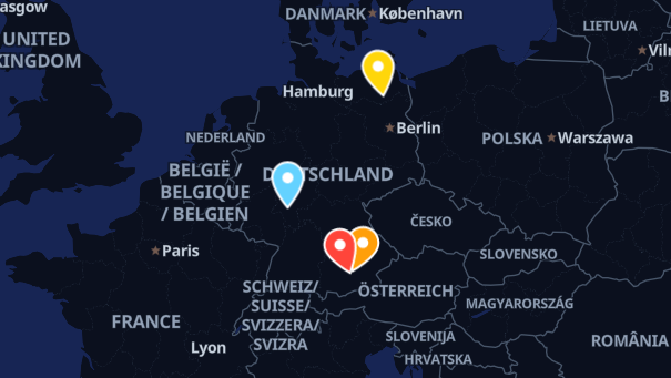 Map of company locations