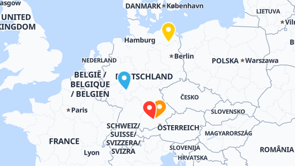 Map of company locations