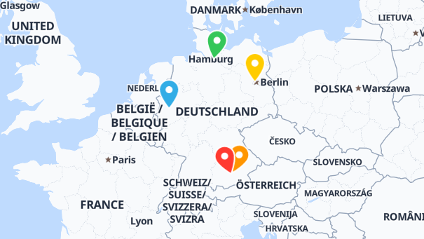 Map of company locations