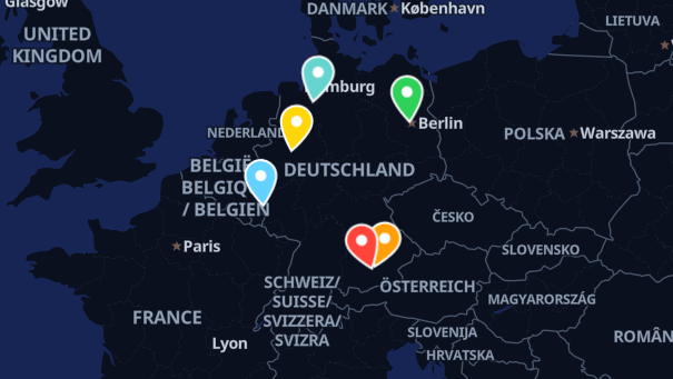 Map of company locations