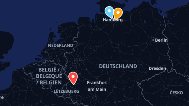Map of company locations