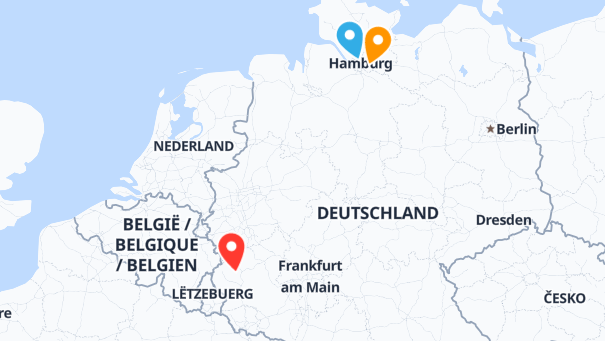 Map of company locations
