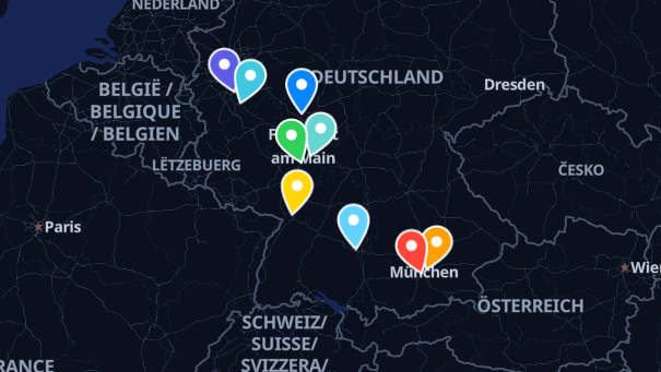 Map of company locations