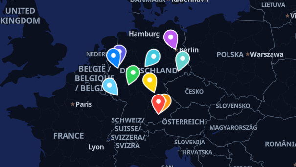 Map of company locations