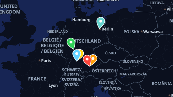 Map of company locations