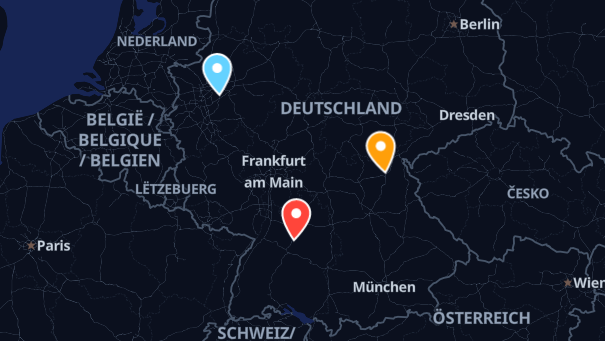 Map of company locations