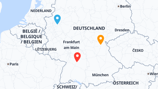 Map of company locations