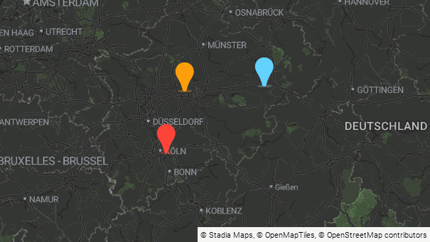 Map of company locations