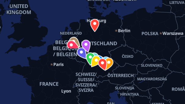Map of company locations