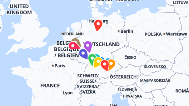Map of company locations