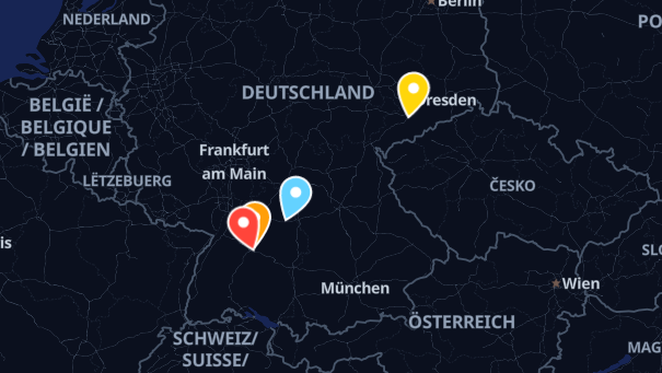 Map of company locations