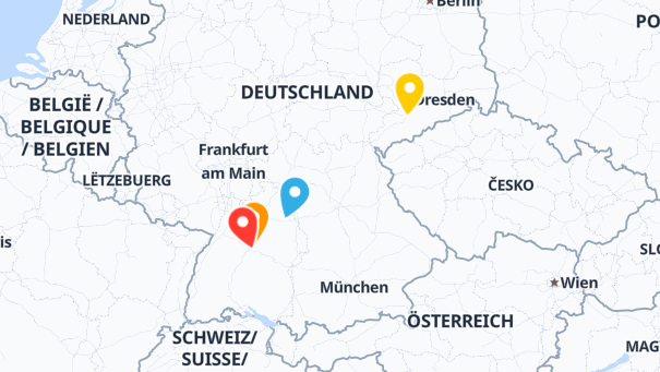 Map of company locations