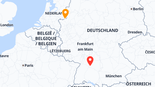 Map of company locations